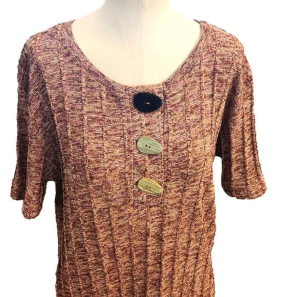 WOMENS ZARA multicolor long short sleeve top size Medium. - Picture 2 of 15